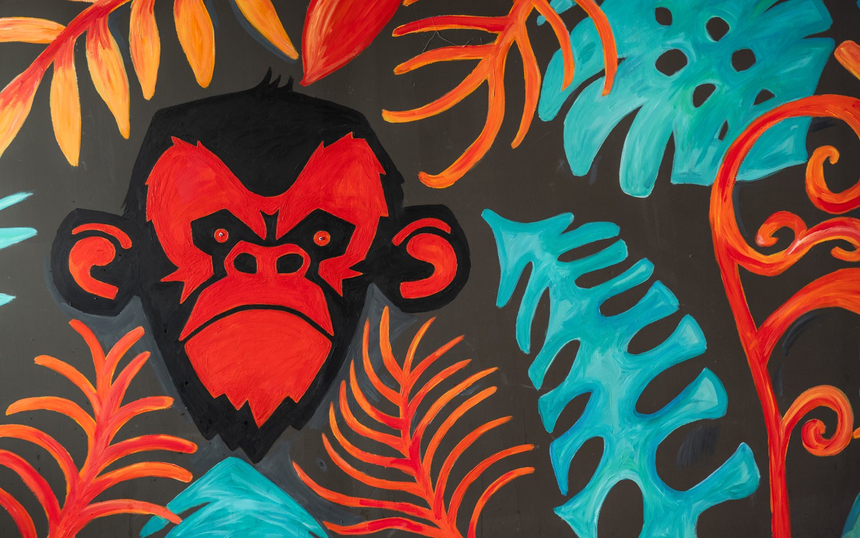 The Grumpy Monkey mural